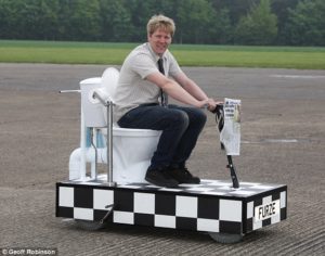 http://www.dailymail.co.uk/news/article-2328830/Not-bog-standard-loo-Plumber-builds-worlds-fastest-toilet-travel-speeds-55mph.html